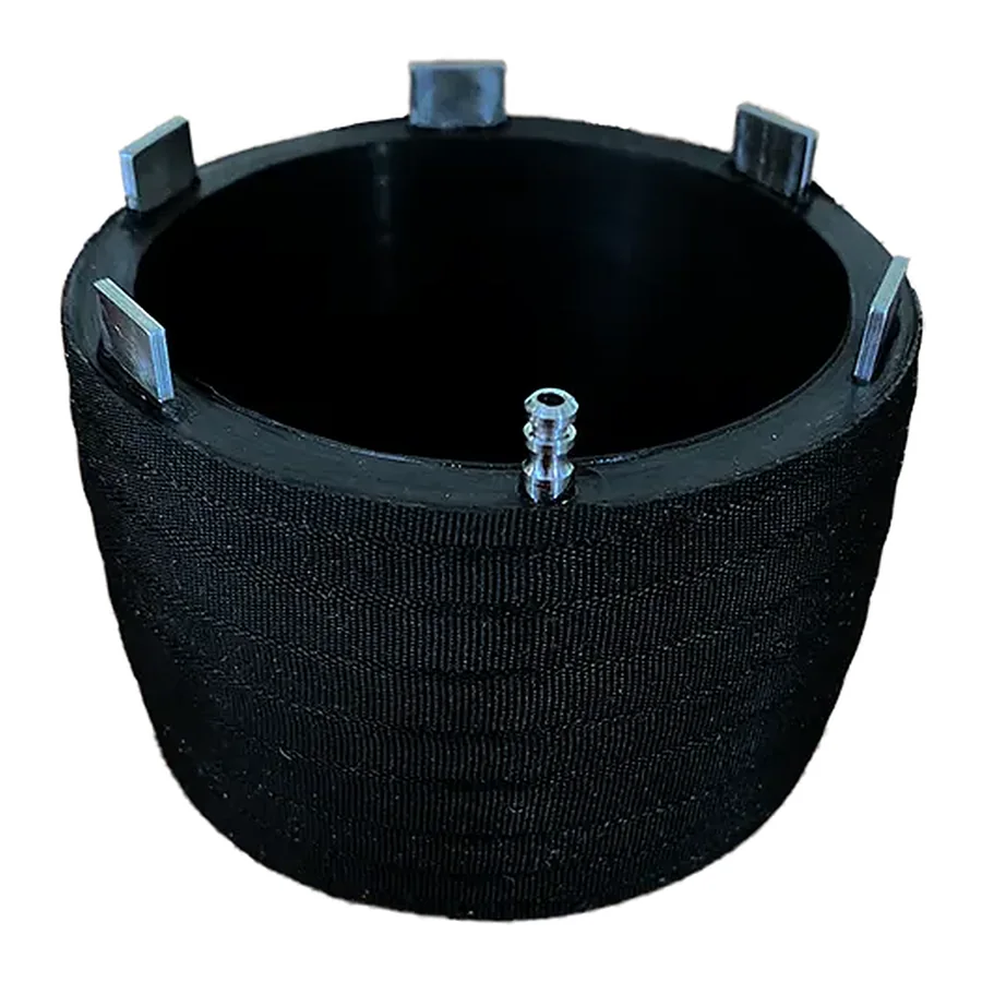 Gewebemanschette mit Spannbügeln und Klemmschrauben